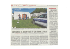 2021-08-19 - Treuchtlinger Kurier - Einsätze in Eschweiler und Ahrtal