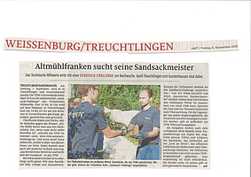 2019-09-06 - Treuchtlinger Kurier - Sandsack-Challenge